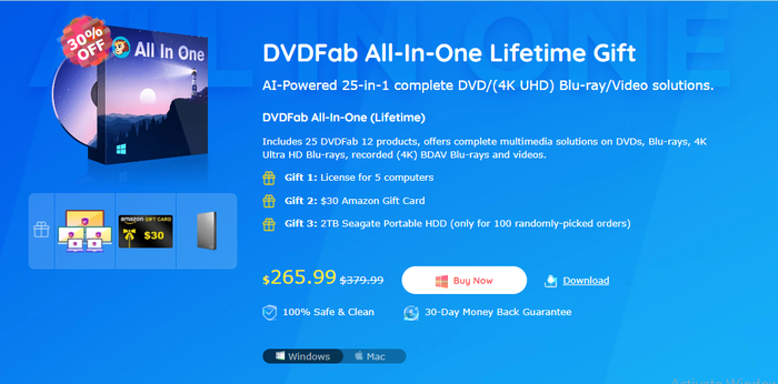 Tout ce qu'il faut savoir sur la taille et les dimensions standard des boîtiers de DVD:DVDFab All-In-One Lifetime Gift : votre meilleure option