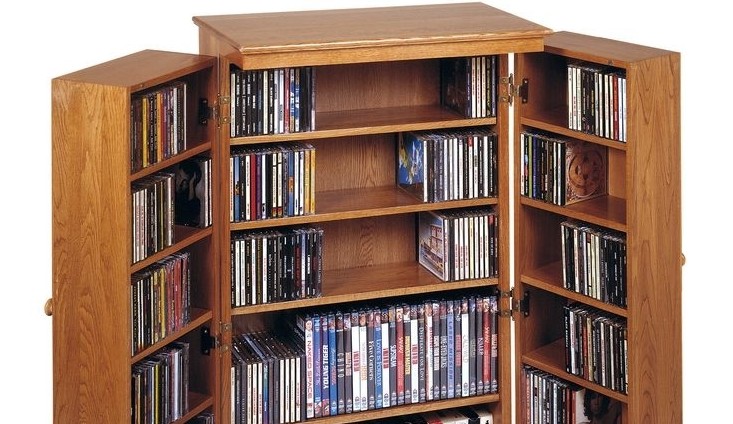 3. Hidden CD/DVD Storage Cabinet