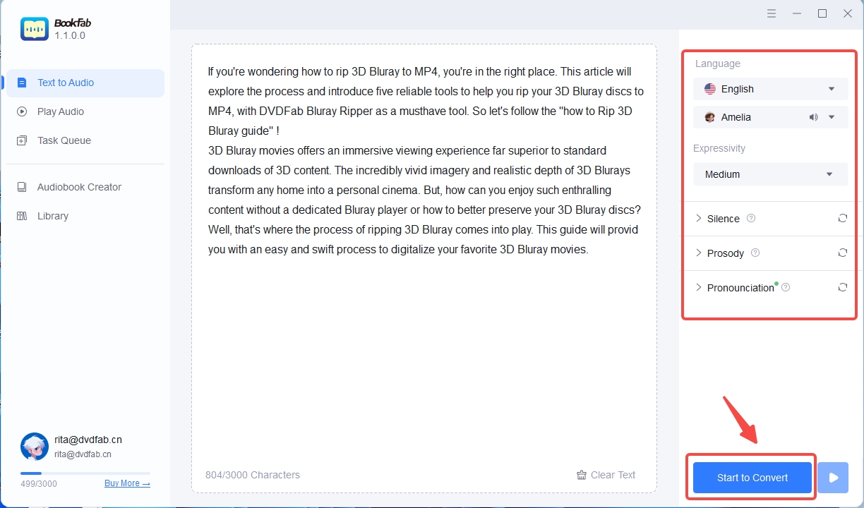 How to convert txt to MP3 and get life-like audio using BookFab AudioBook Creator