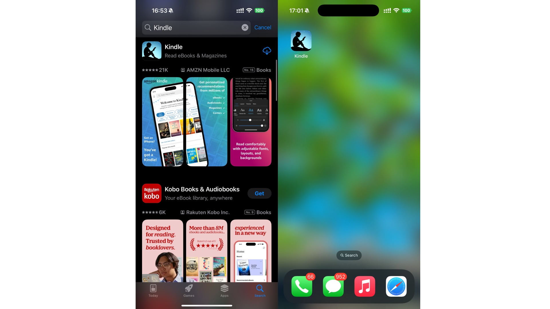 how to download kindle books on iphone