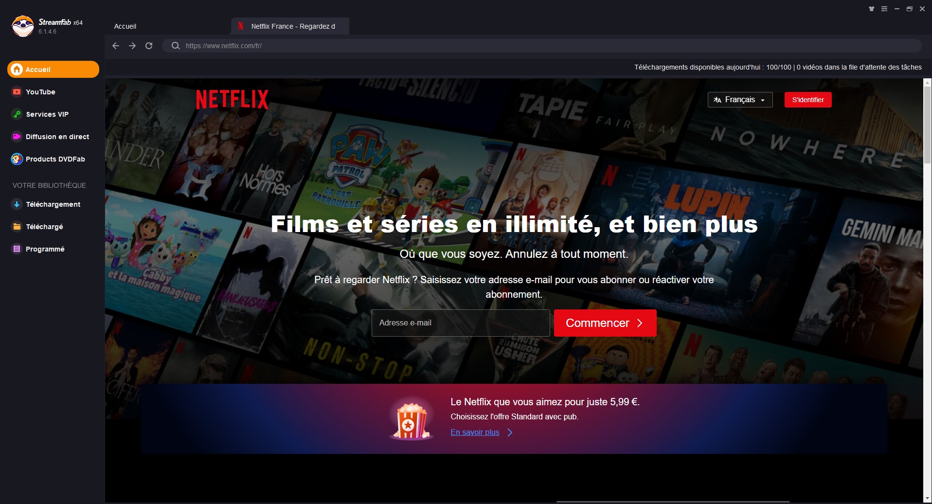 les étapes sur comment télécharger video streaming avec streamfab video downloader