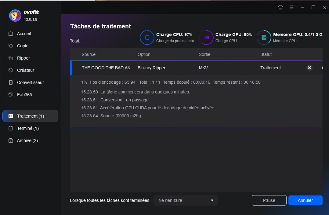 Comment convertir Blu-ray en MP4 avec un ripper Blu-ray DVDFAB?