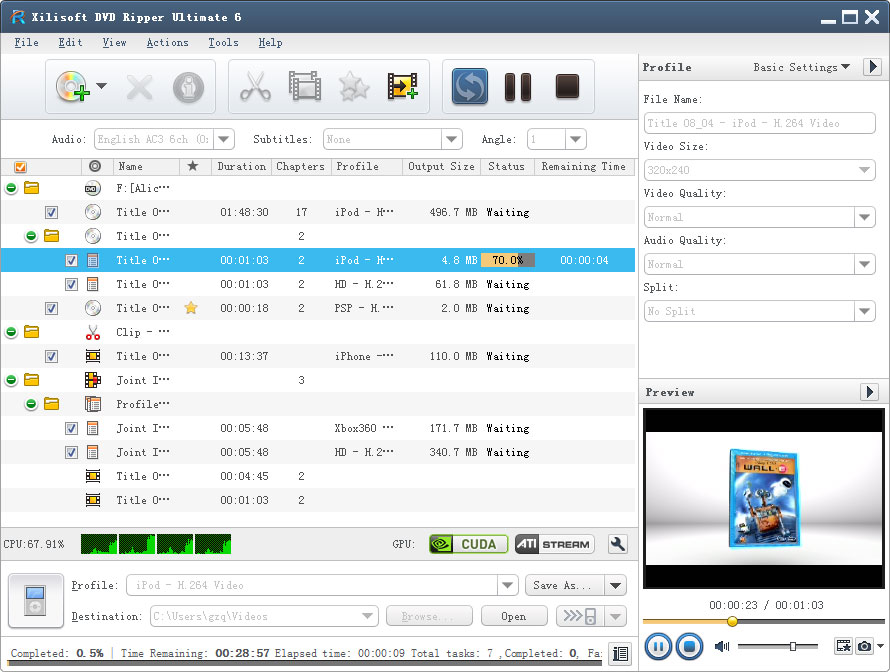 Les meilleurs DVD ripper gratuits pour ripper dvd sur Windows et Mac : Xilisoft DVD Ripper Ultimate SE