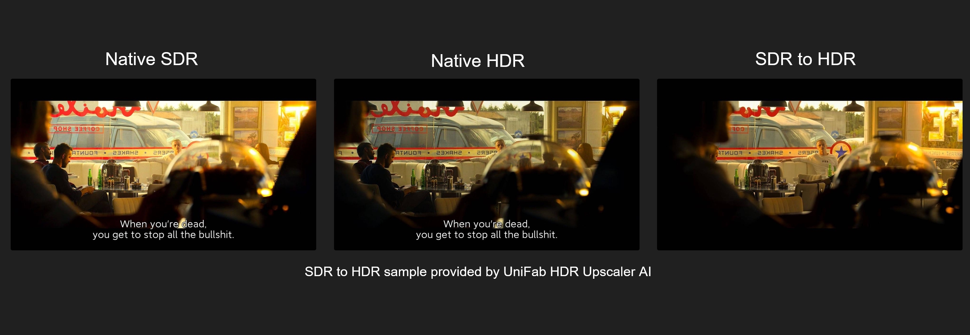 sdr to hdr with unifab HDR Upconverter ai