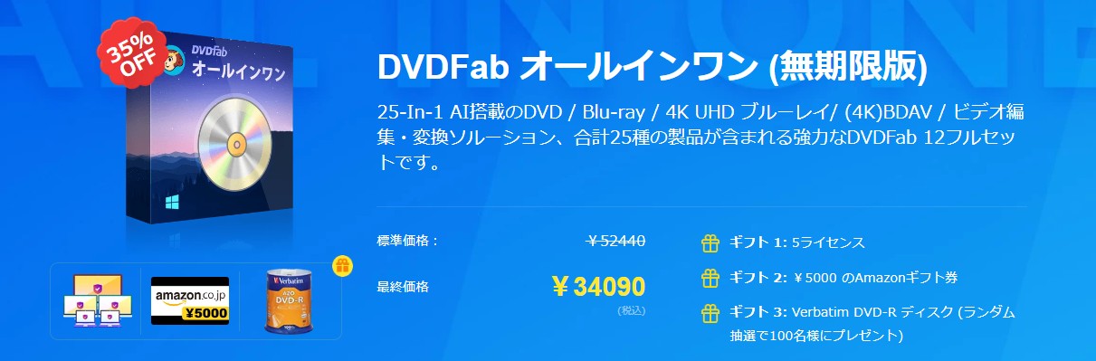 DVDFabの人気製品、DVDFab購入、インストール、ライセンス認証と