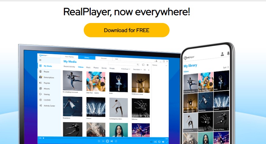 mov viewers:RealPlayer- The Software with an intuitive interface