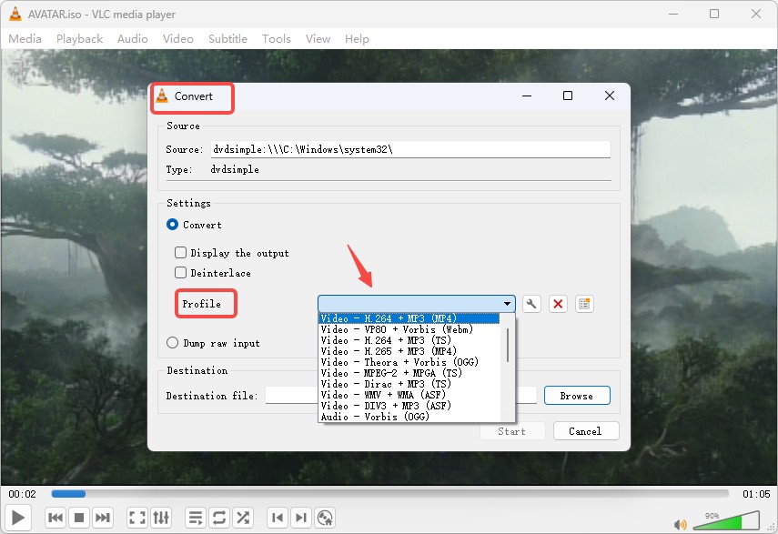 Steps to use VLC as DVD copy protection removal software: