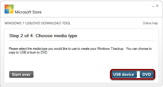 How to use the Windows USB/DVD download tool 