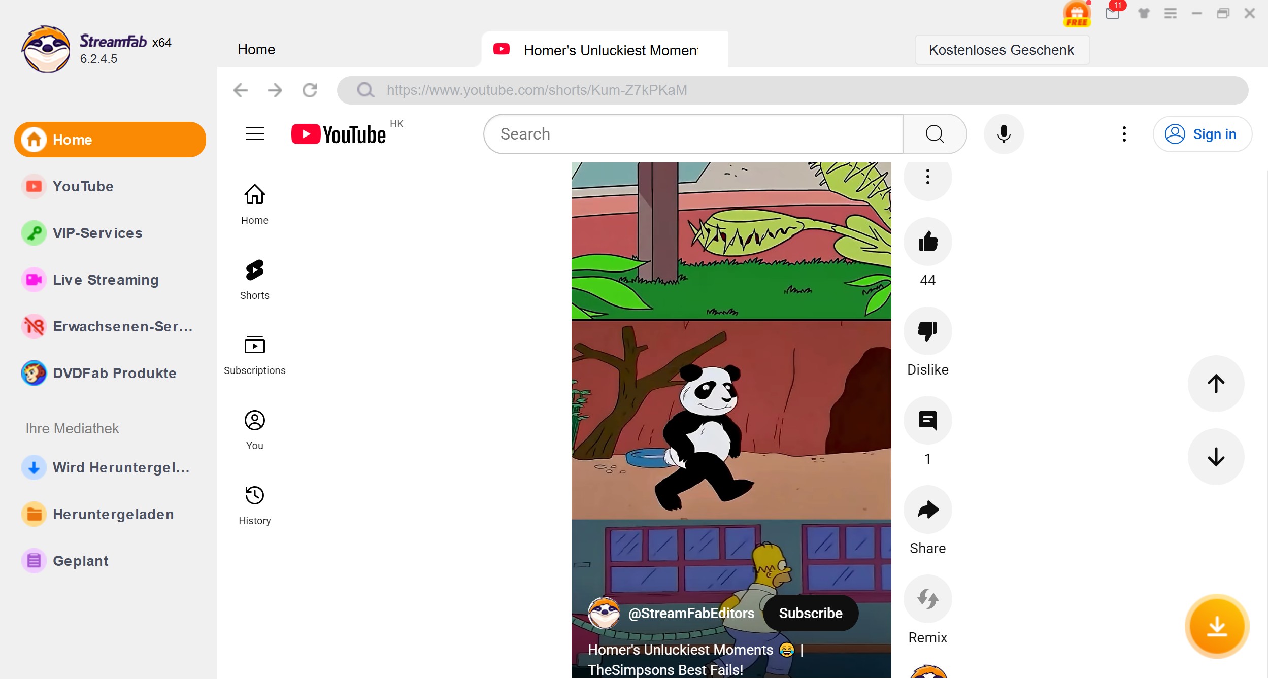 Beste ClipGrab Alternative: StreamFab YouTube Downloader