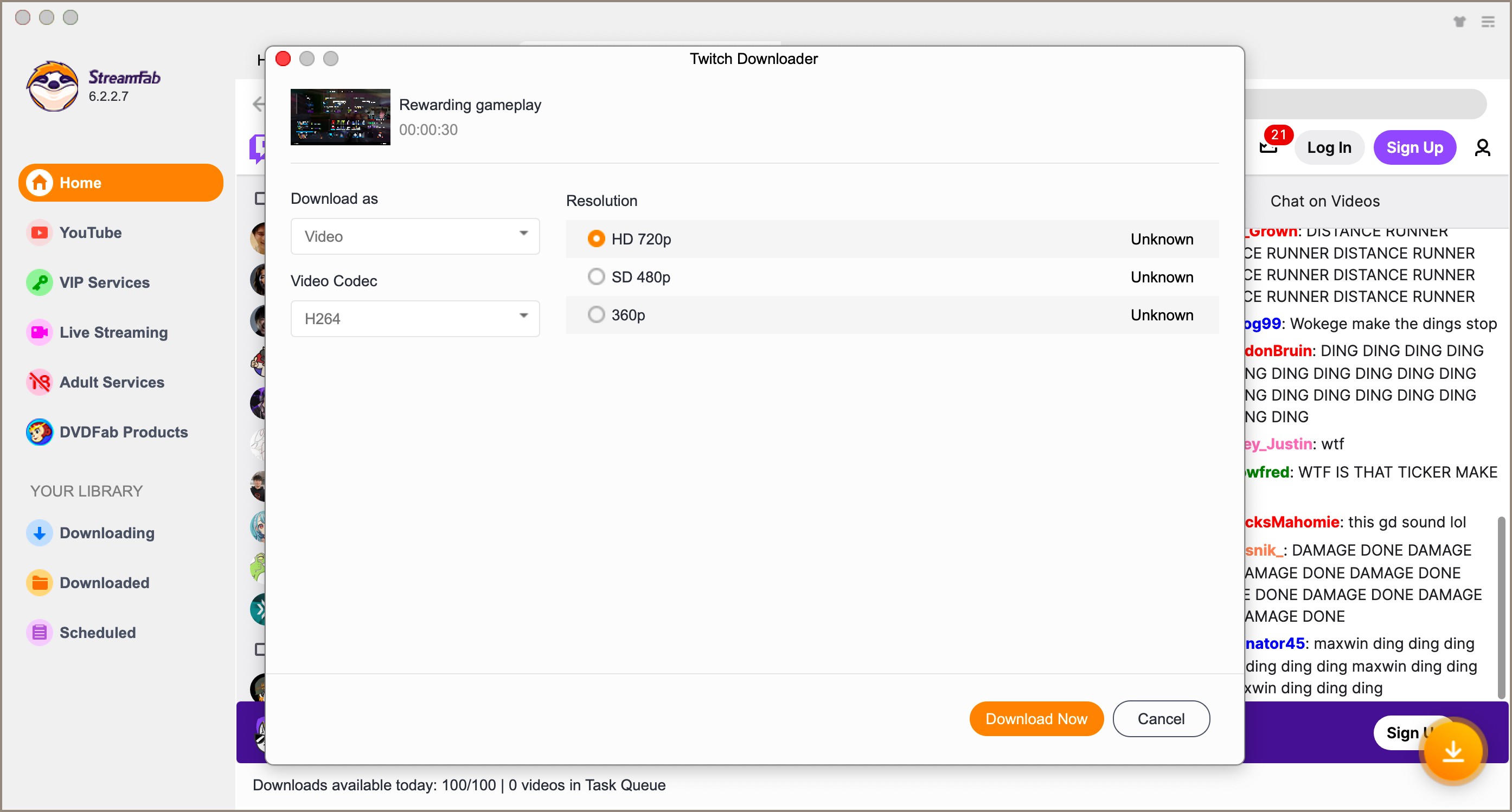 how to download twitch streamfab