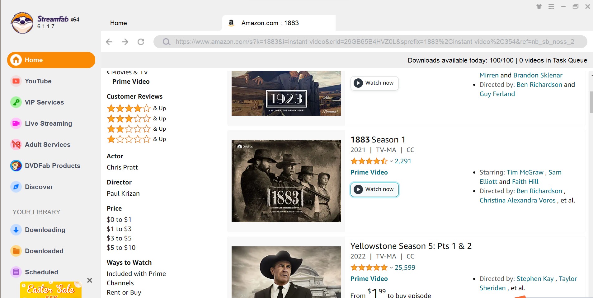 how to watch 1883 on amazon prime: use streamfab to download for offline watching